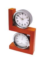 Zegar z budzikiem i termometr