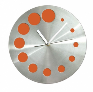 Zegar ścienny pomarańczowy