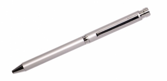 Długopis DOUBLE z ołówkiem srebrny